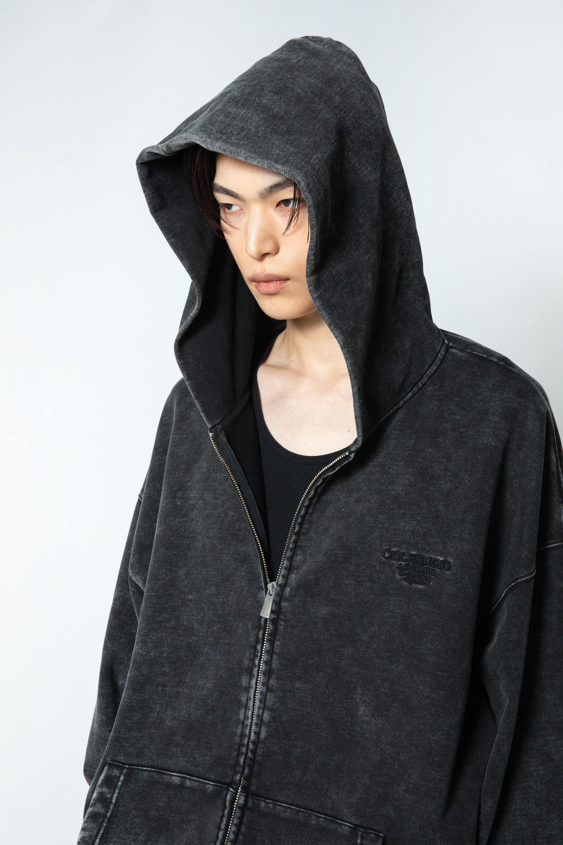 CDL Acid Wash Zip Hoodie – CDL TOKYO