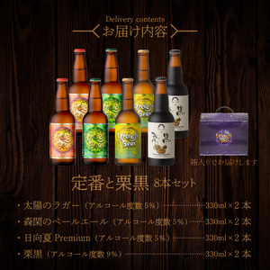 宮崎ひでじビール定番と栗黒8本セット 受賞歴多数 マツコの知らない