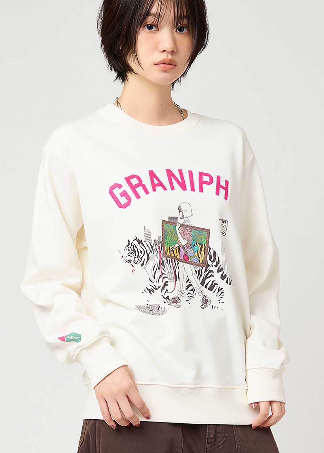 graniph グラニフ うる星やつら 裏毛スウェットカーディガン XL XL