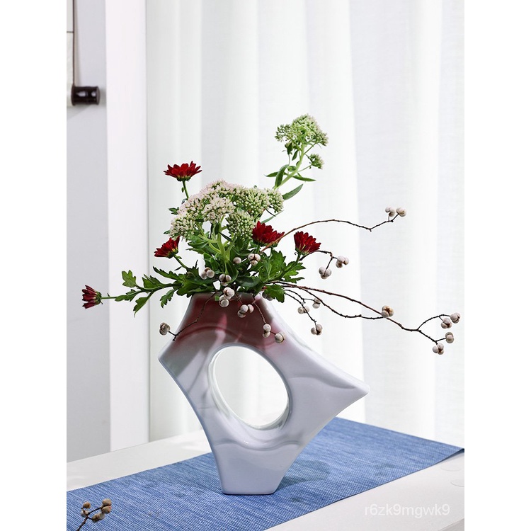 クリスタルガラス U字型花瓶② 変形花器 池坊 草月 生け花 華道