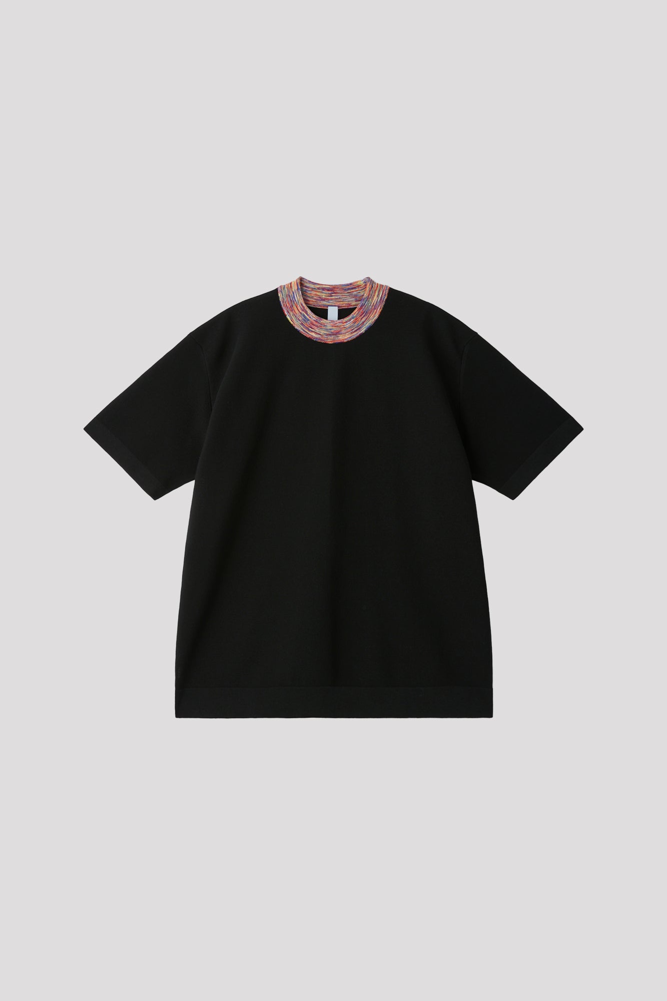 GARTER MOCKNECK SHORT SLEEVE TEE SHIRT
