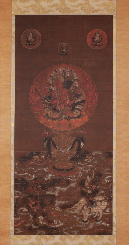 大田連亘 彩色画 【 親鸞聖人像図 】 未使用品に近い状態 共