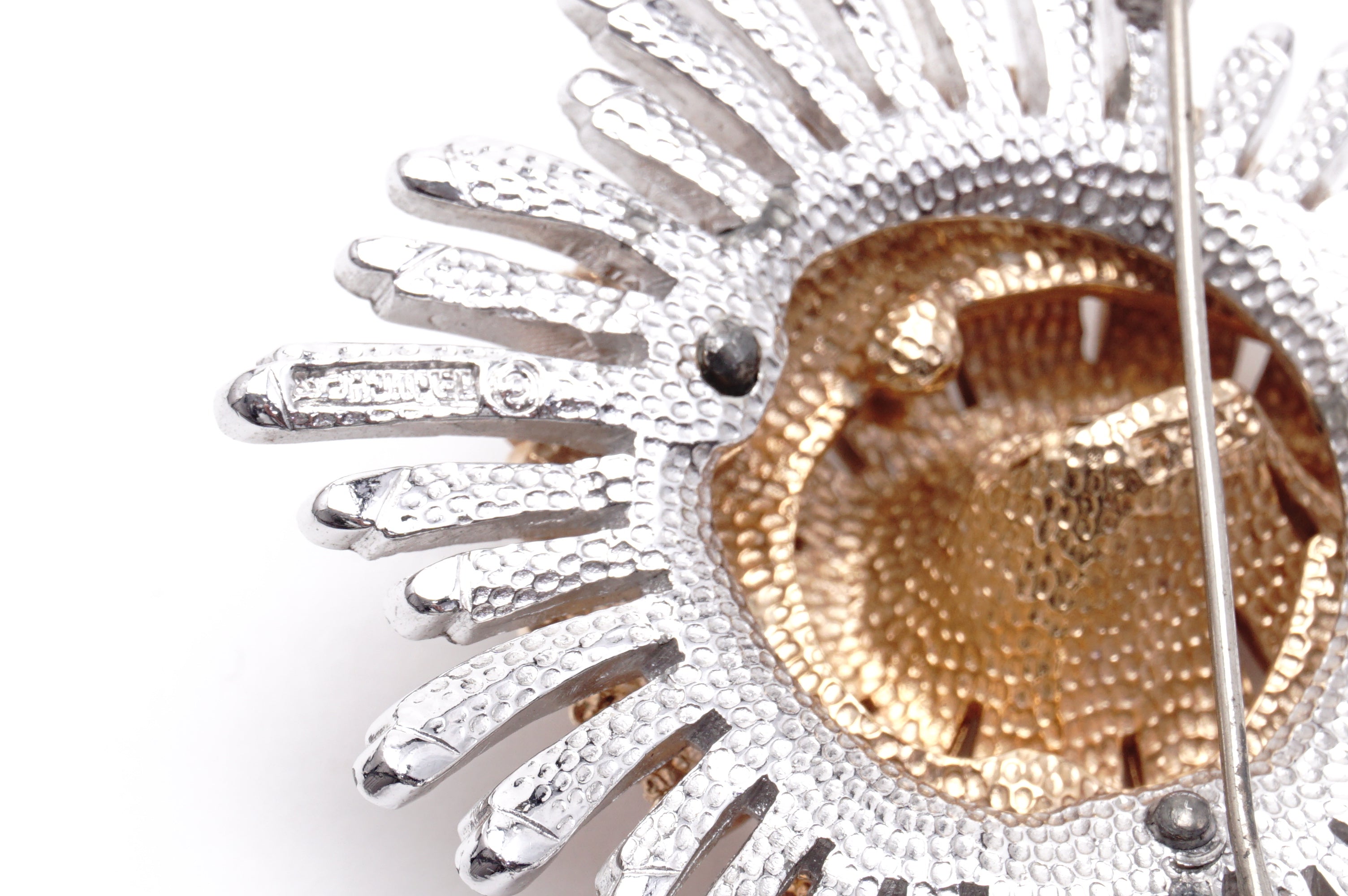 No.0339 ヴィンテージジュリアナ ウォーターメロン＆メタル ブローチ