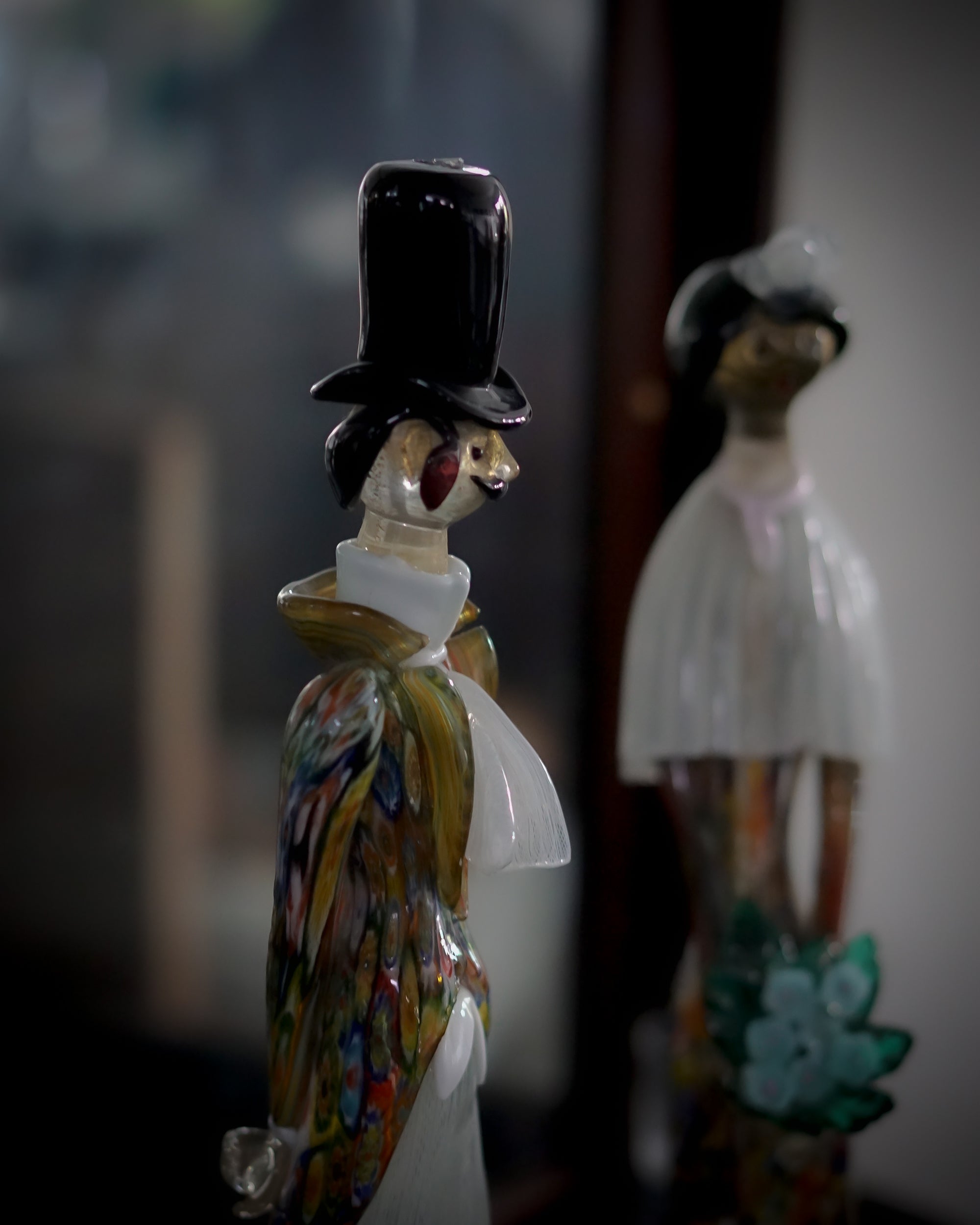 MURANOムラーノベネチアドールペアベネチアンガラス置物人形 MURANO