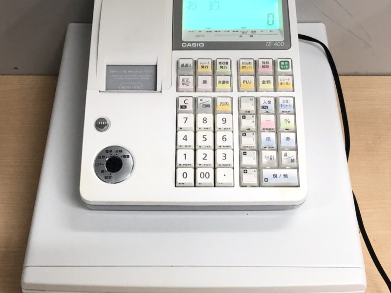 電子レジスター カシオ TE-400-WE W332×D362×H195mm 業務用 店舗用