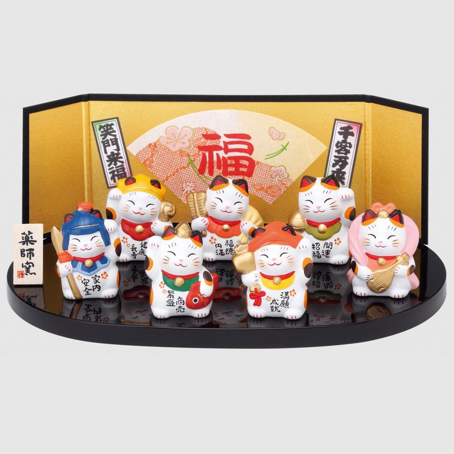 錦彩七福神招き猫セット(小) – 中外陶園オンラインストア
