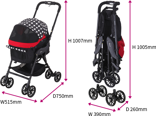 ペットカート｜コムペット ミリミリライト アルファ EG ロング D｜コム