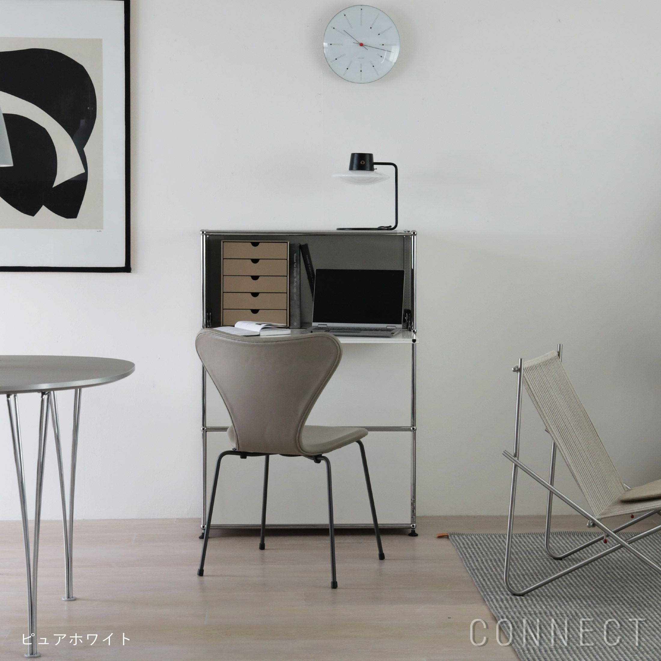 □USM/ハラーシステム□キャビネット 1列3段 白 鍵あり | 入荷商品