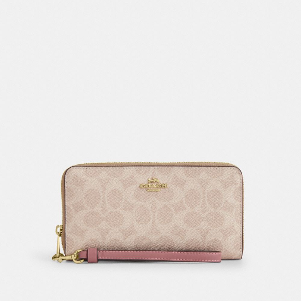 COACH® Outlet | Long Zip Around Wallet In Signature Leather
