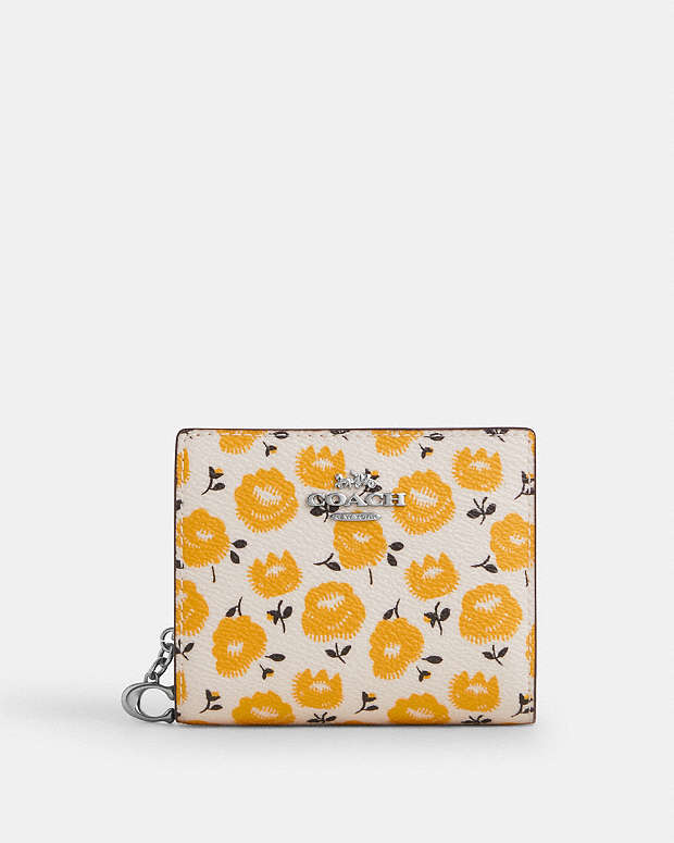 公式】コーチアウトレット | スナップ ウォレット・フローラル プリント
