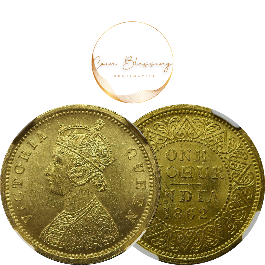 美品 美トーン NGC-MS62 ヴィクトリア イギリス領インド 1862（B