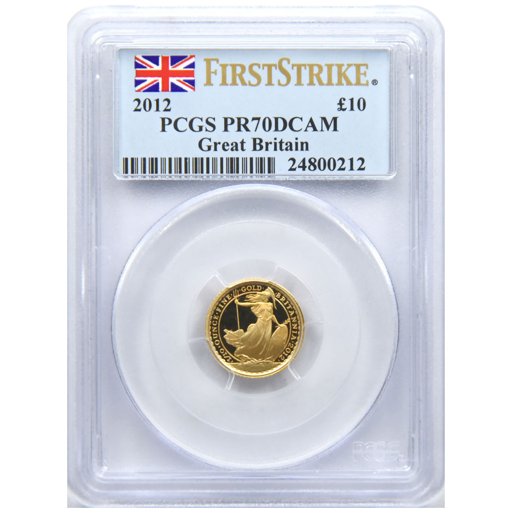 イギリス 2012 エリザベス2世 10ポンド 金貨 PCGS PR70DCAM