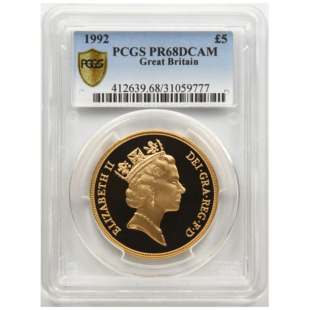 超希少PCGS-PFPR68 ミドルエリザベス 2ポンド 金貨 1992
