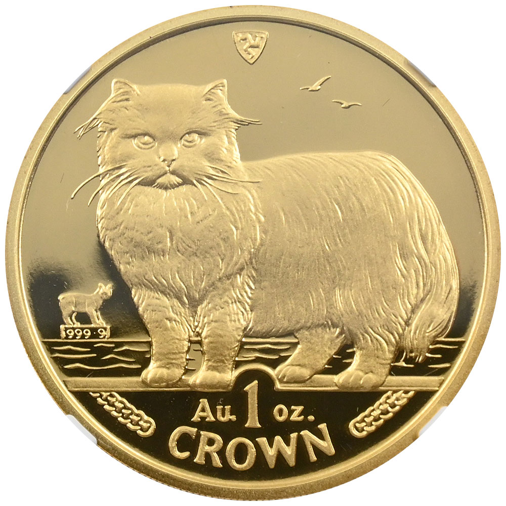 ponpon332 1988年発行 マン島 猫 クラウン5枚セット JCC | ジャパン