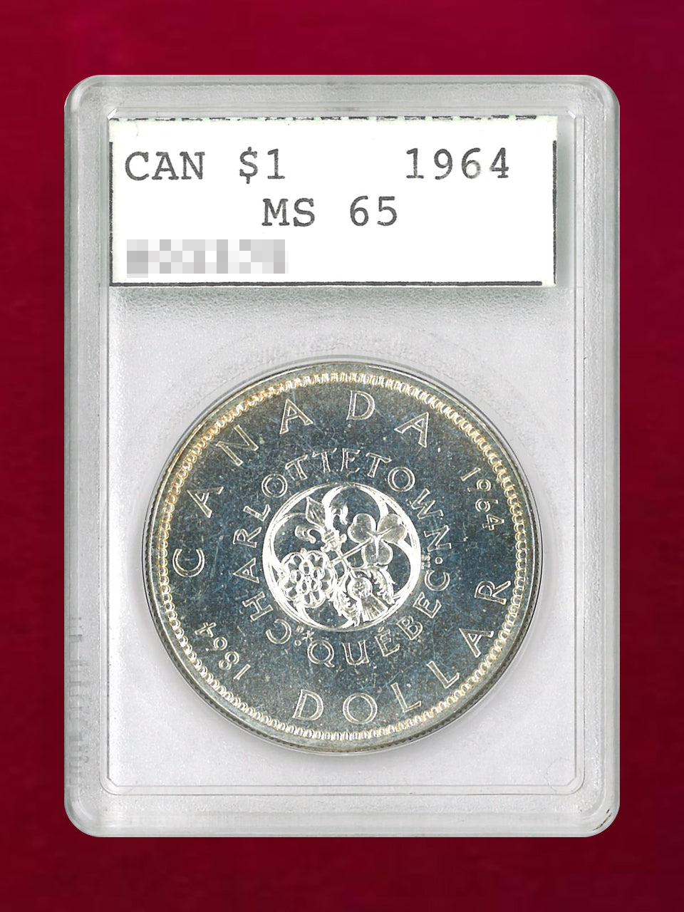 カナダ】シャーロットタウン・ケベック会議100周年記念 1ドル 銀貨