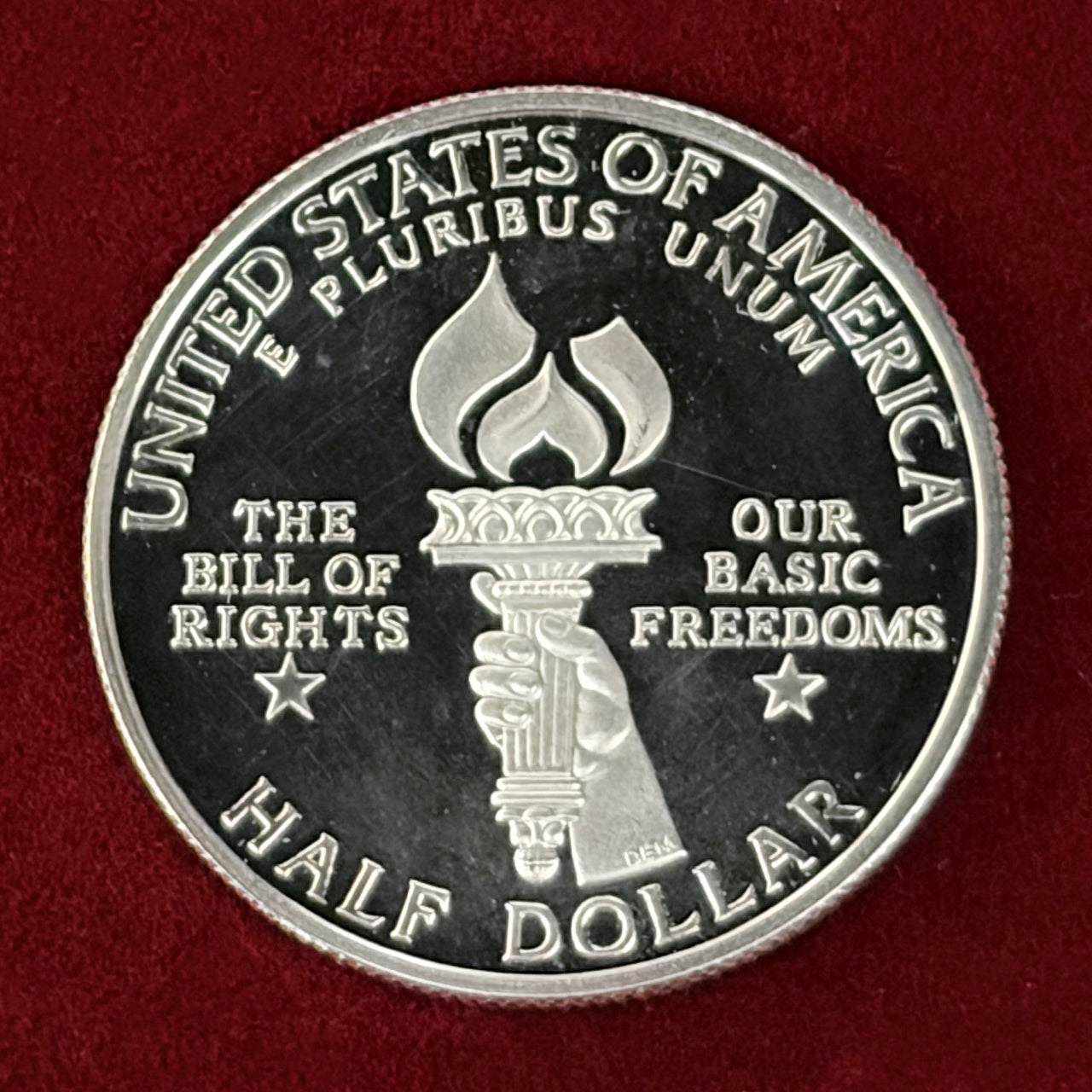 アメリカ】権利の章典 1/2ドル 銀貨 プルーフ 1993［B-0000713