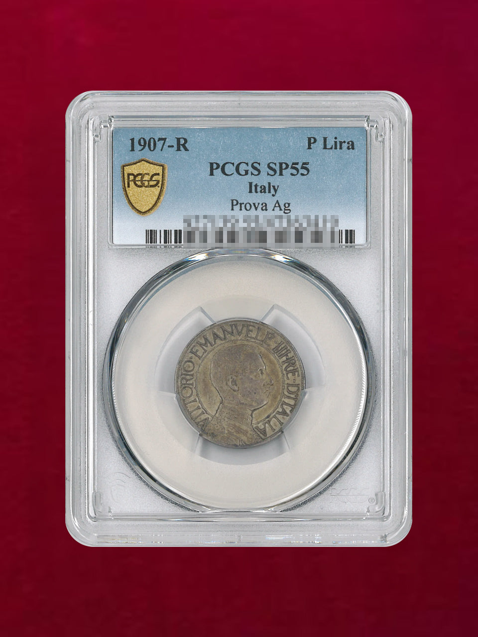 イタリア】リラ 銀貨 Prova 1907R PCGS SP55［B-0000219］ – ワールド