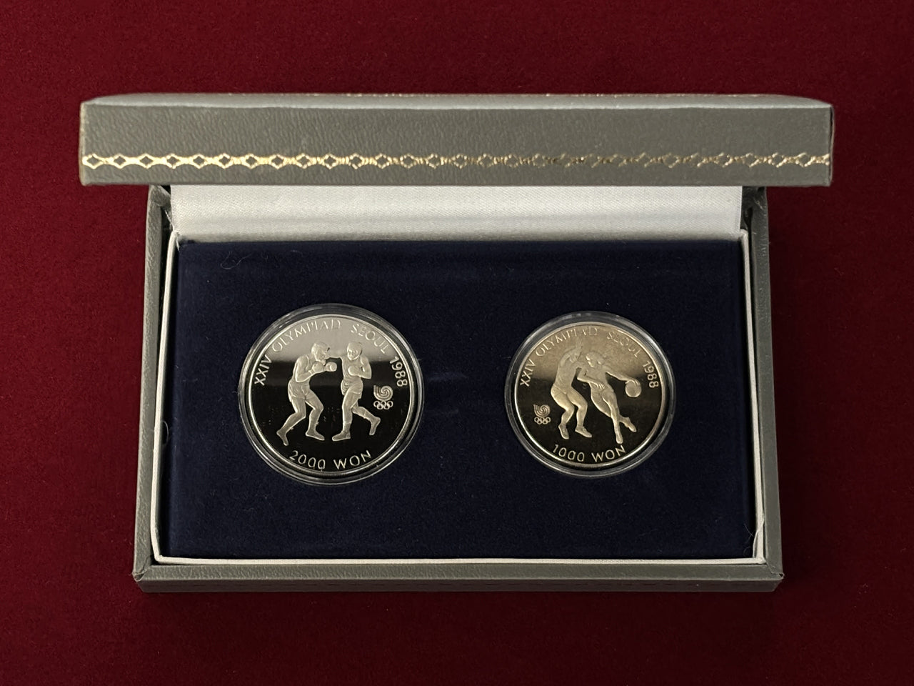 1988年ソウルオリンピック記念硬貨セット純銀銀貨20000won10000wo 1988