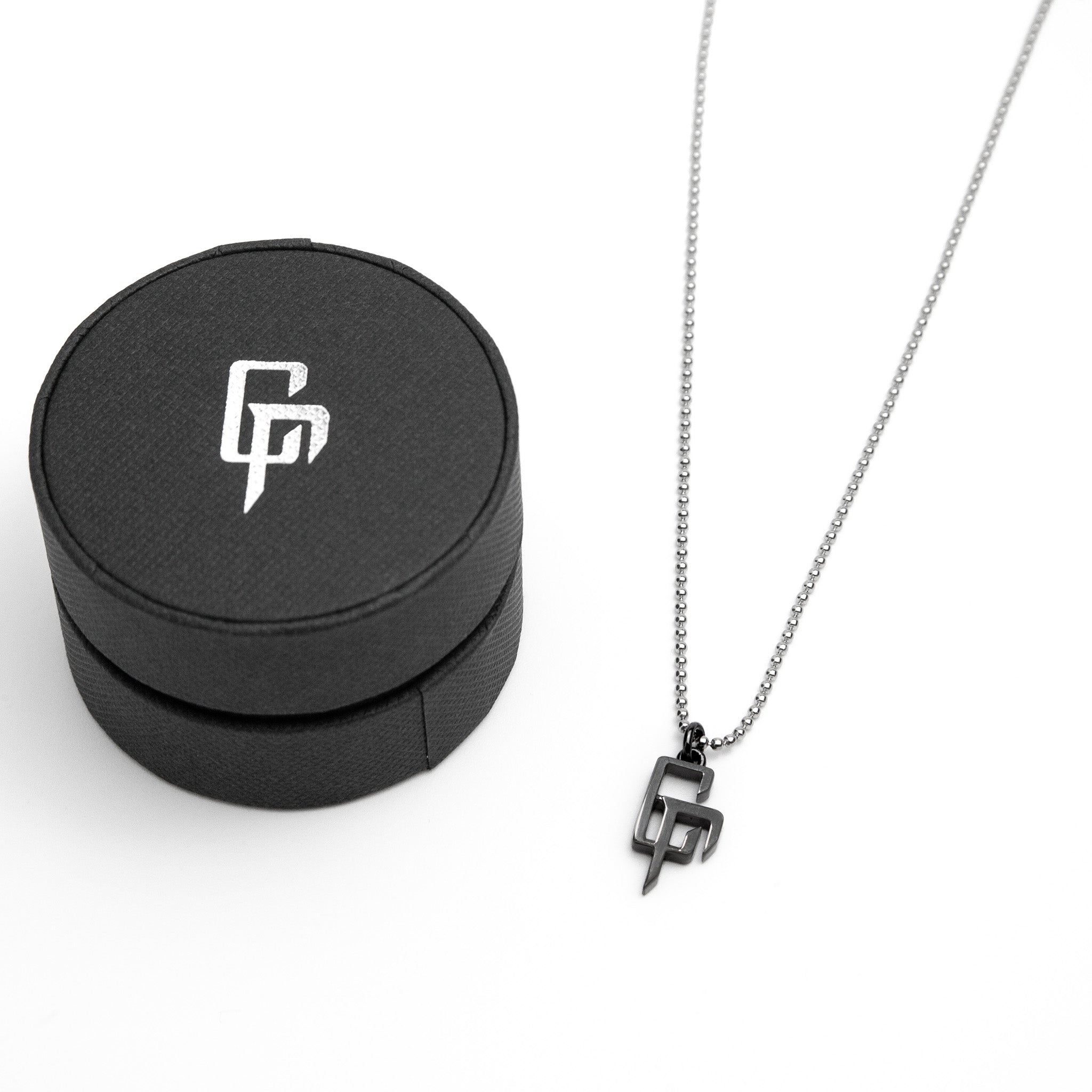 受注生産 】CR LOGO SILVER NECKLACE (COATING BLACK) （予約