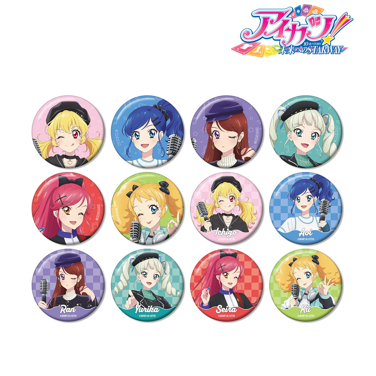 アイカツ ユリカ 缶バッジ まとめ売り アイカツ 藤堂ユリカなど 4枚