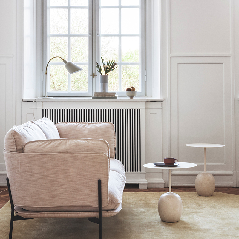 &TRADITION LATO TABLE LN9 OVAL IVOLY WHITE/CREMADIVA MARBLE