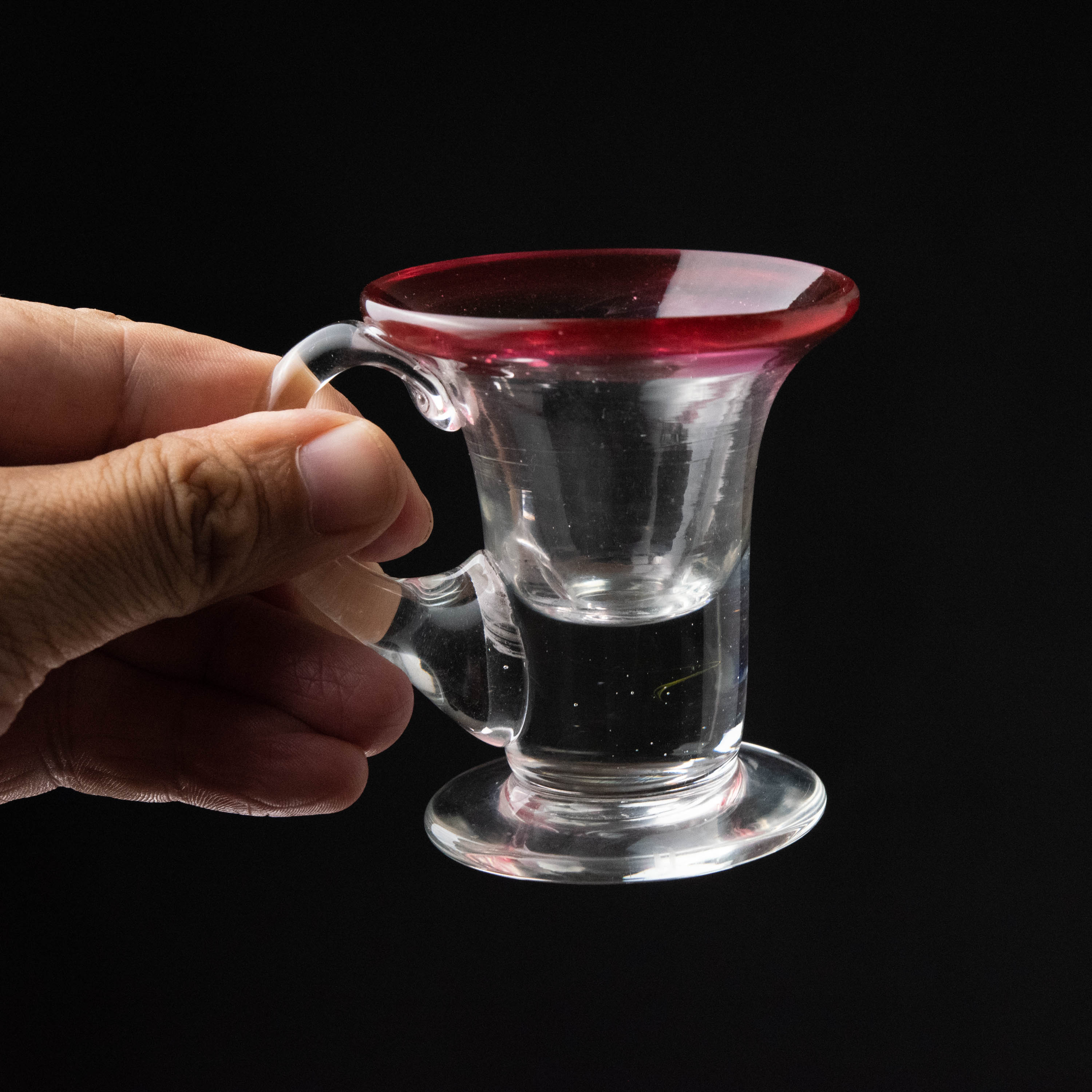 金赤ガラス脚付きコンポート 時代物 2025年最新】コンポート 金赤の