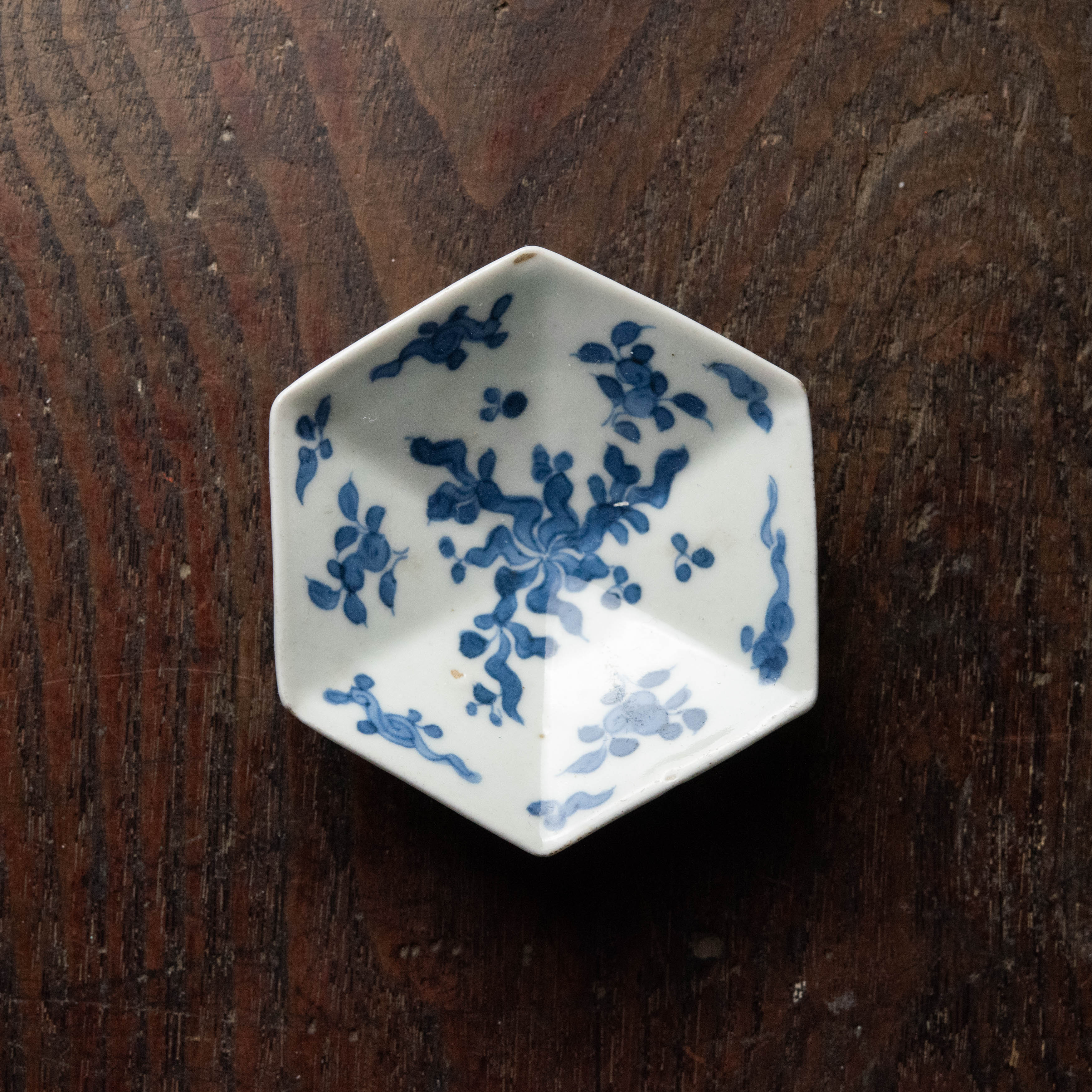 古 陶器 江戸時代 無傷 極上 鳳凰山水文染付古伊万里大鉢28cm