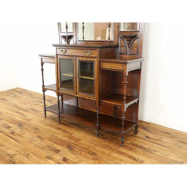 1900年頃 ローズウッド材 イギリス アンティーク・キャビネット