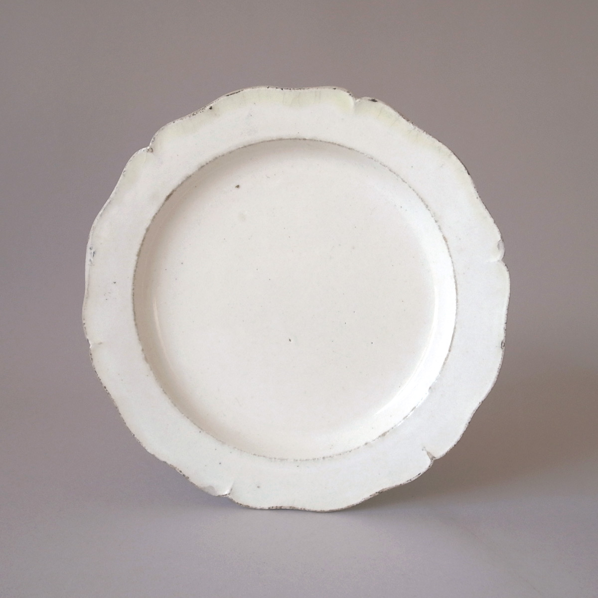 アンティーク 19世紀 花リムのプレート | ファイアンスフィーヌ