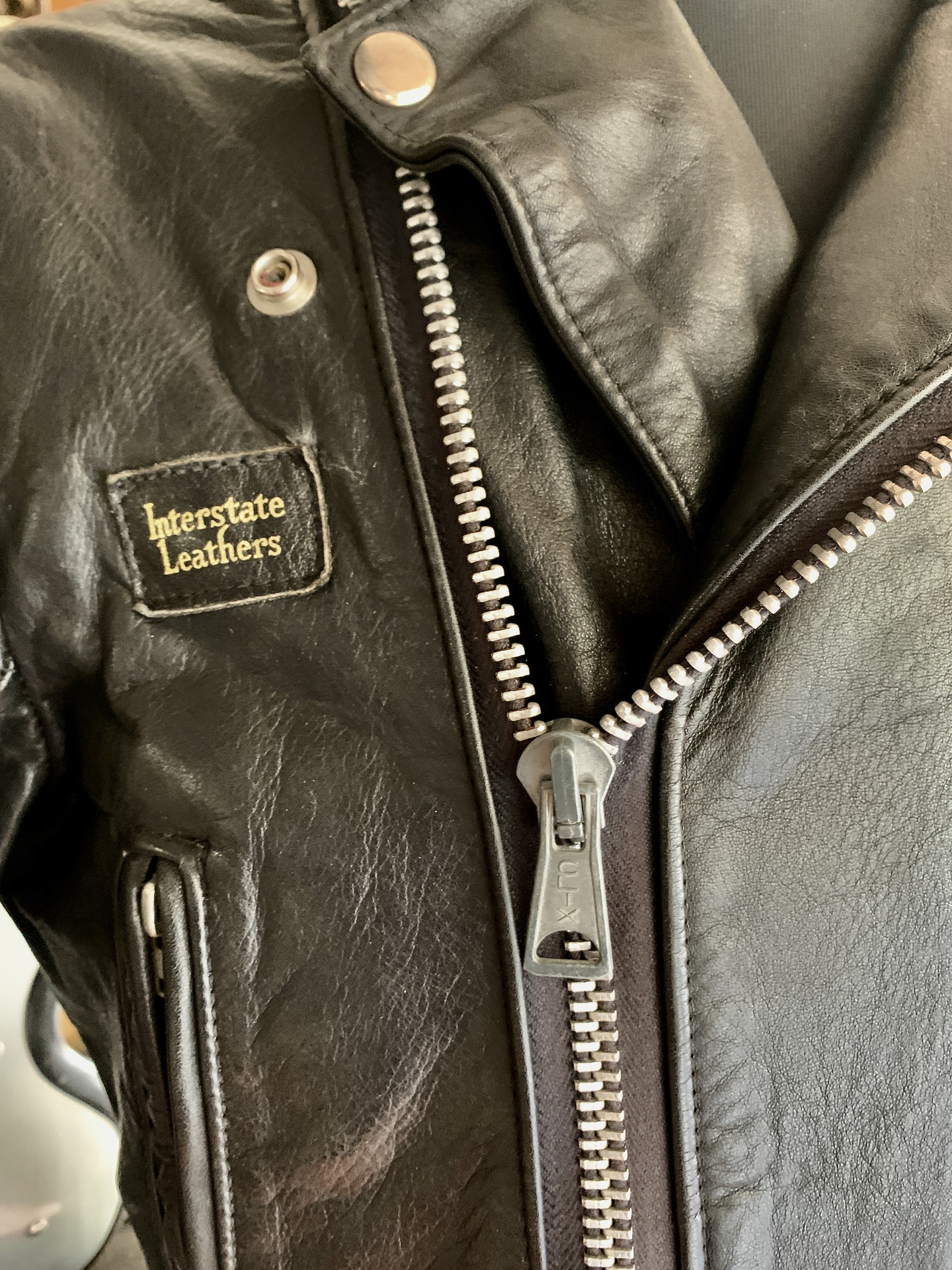 70's vintage INTERSTATE Leather Jacket 70's INTERSTATE Leathers