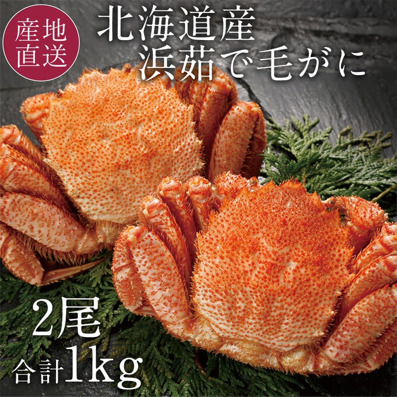 冷凍】≪カネコメ田中水産≫北海道産毛がに姿2尾(400g×2)｜郵便局の