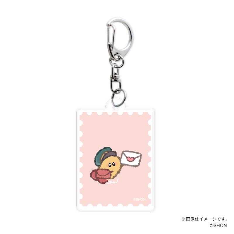 SHON 切手型アクリルキーホルダー えびふらい｜郵便局のネットショップ