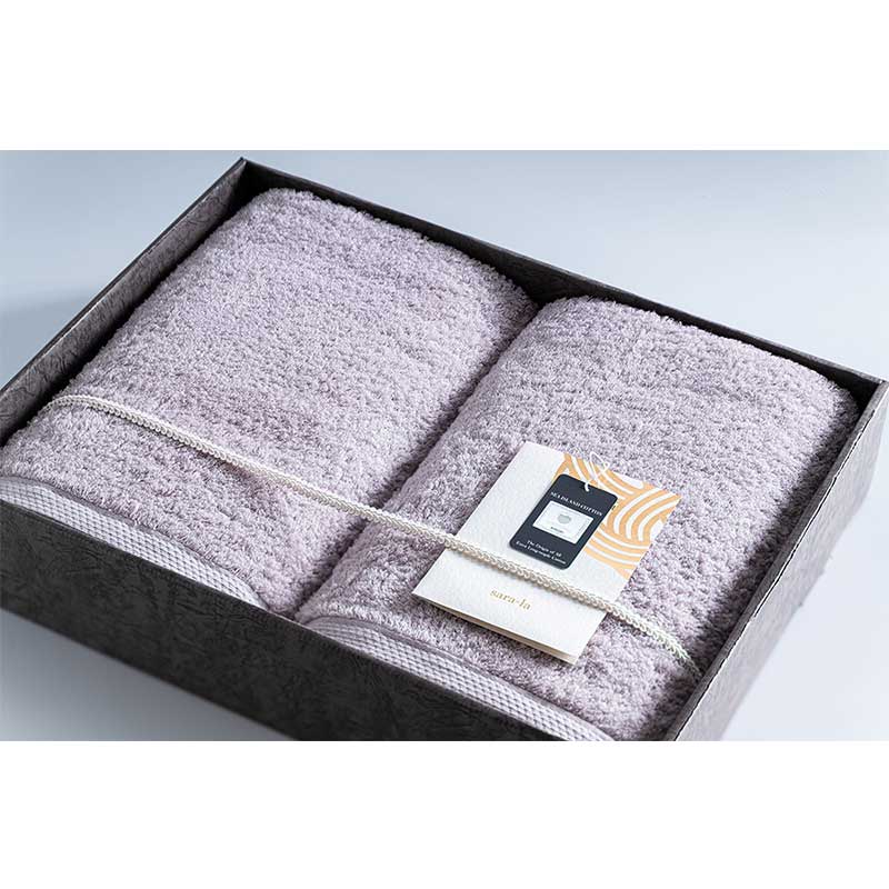 今治タオル sara-la「礼-rei-」バスタオル2枚 ギフトセット ピンク