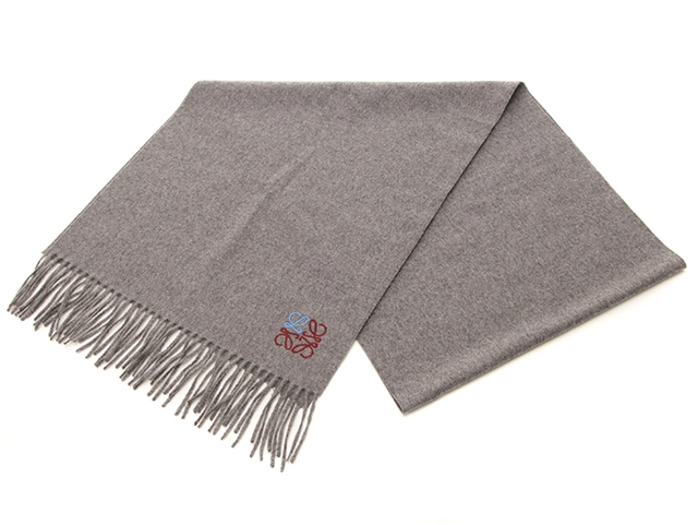 LOEWE(ロエベ) マフラー美品 - グレー カシミヤ