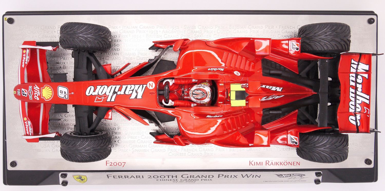 ミニカー Hot Wheels F2007 Kimi Raikkonen 1/18 Hot Wheels Racing