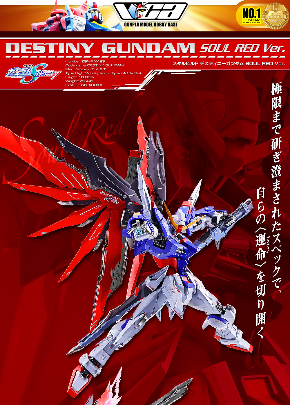 新品 コレクション METAL BUILD デスティニーガンダム SOUL RED ver. L
