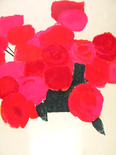 ベルナール カトラン 赤いテーブル 花束 ベルナール・カトラン「赤い