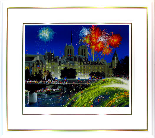 ヒロ ヤマガタ 『パリ祭』ポスター ヒロ・ヤマガタ パリ祭 ゴールドの