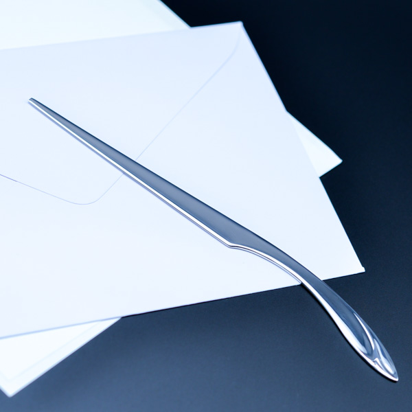 送料無料】 銀製 ペーパーナイフ ウェーブ / 書道 高級 人気 お土産