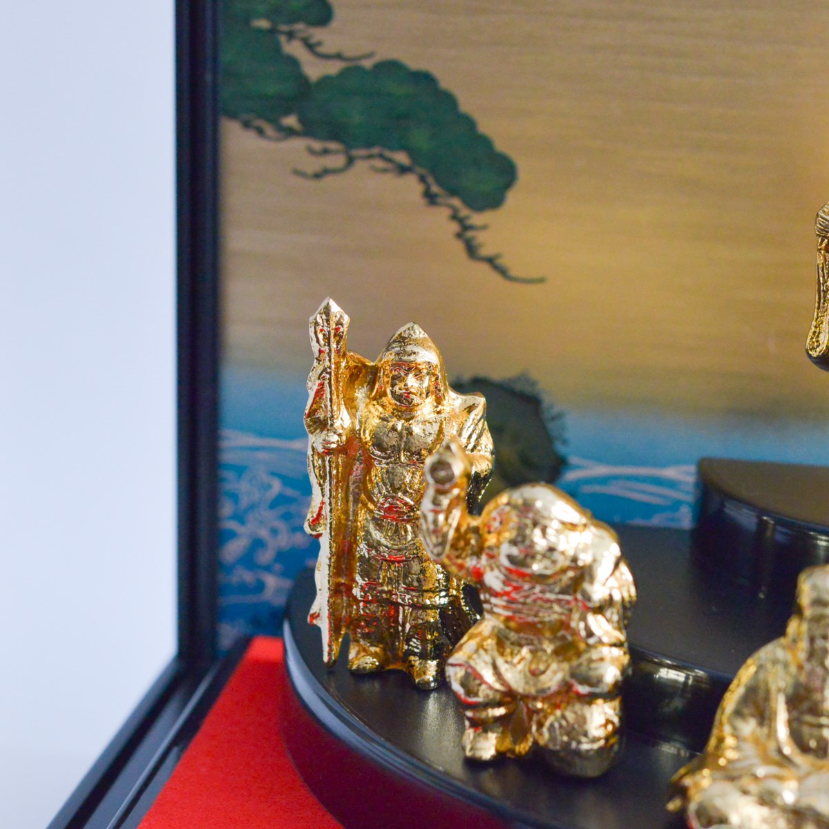 銅塗金 七福神 縁起物 置物 25体まとめて ケース付 M 7306 【公式通販】
