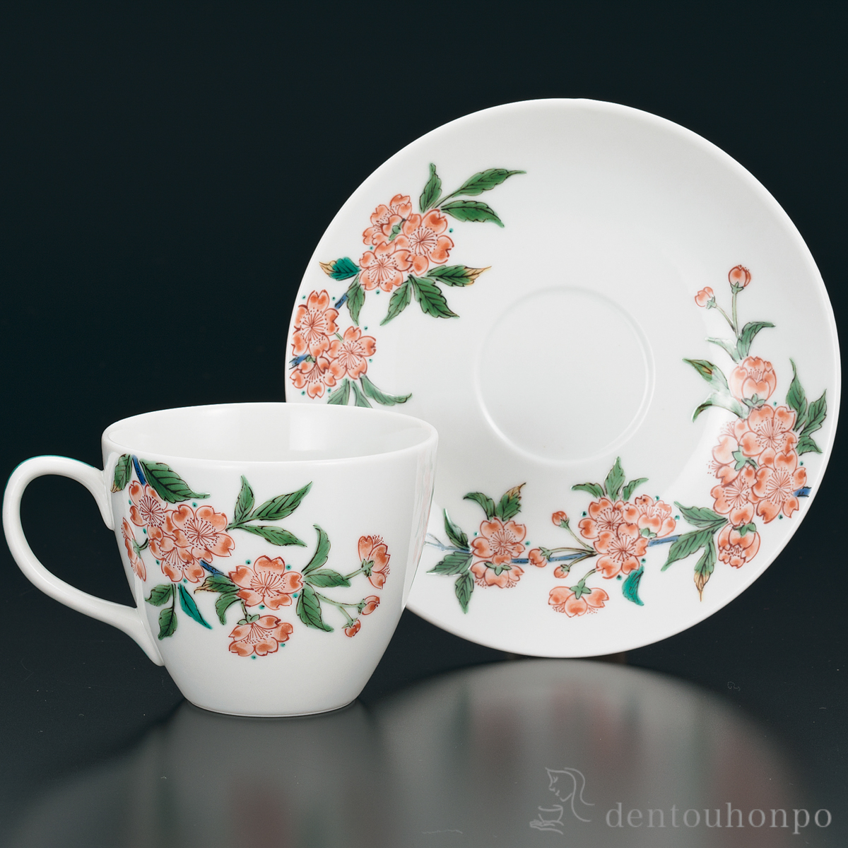 ティーカップ・ソーサー 織田製（明治時代・九谷焼と推定） ティー