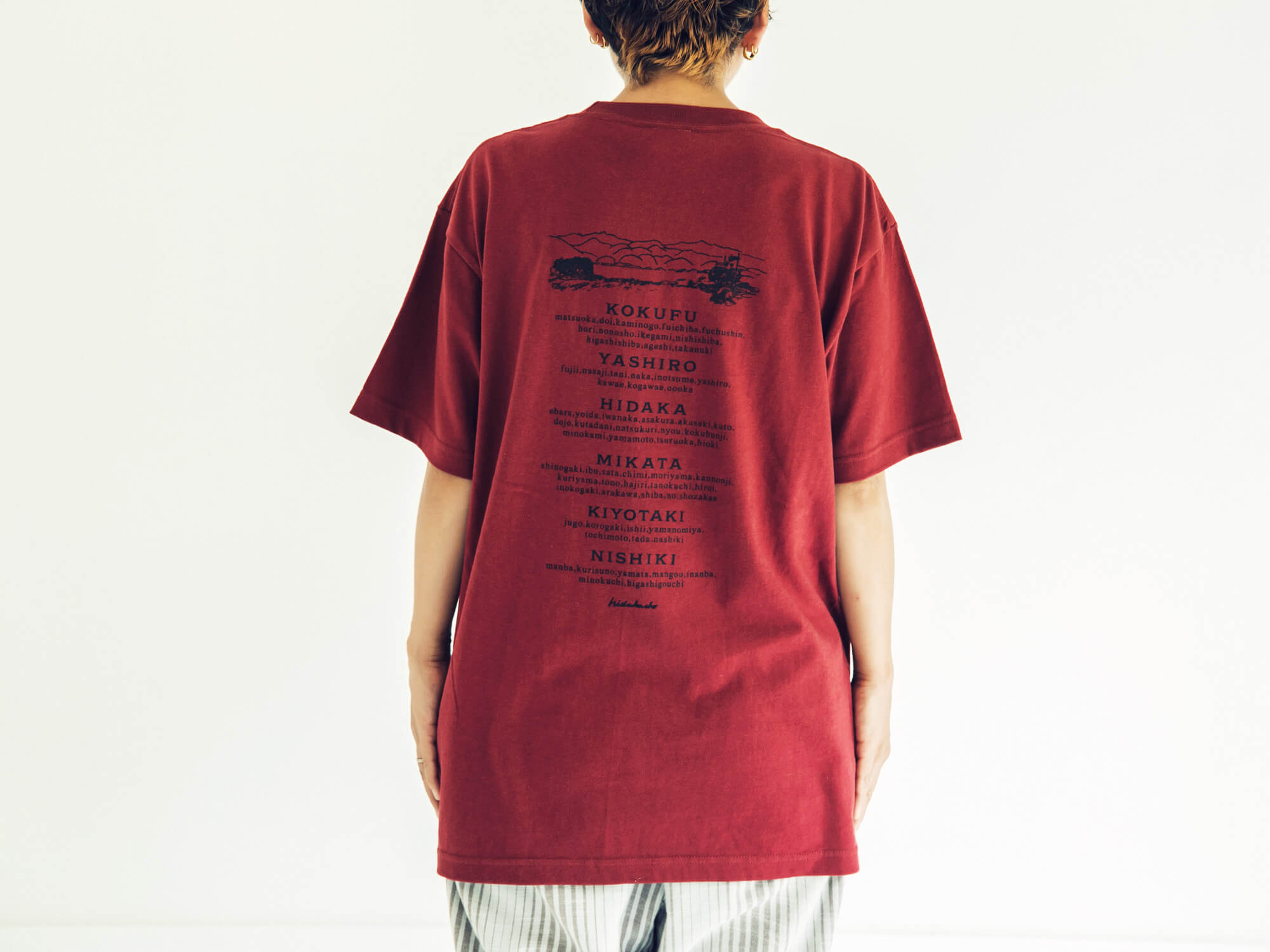 日高町の地区名Tシャツ／（3色・M、L、XL、XXL）／勝手に日高町の