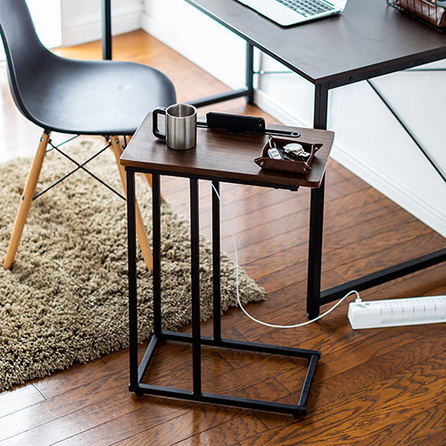 タブレットスタンド付きサイドテーブル ｜ サンワダイレクトまがじん