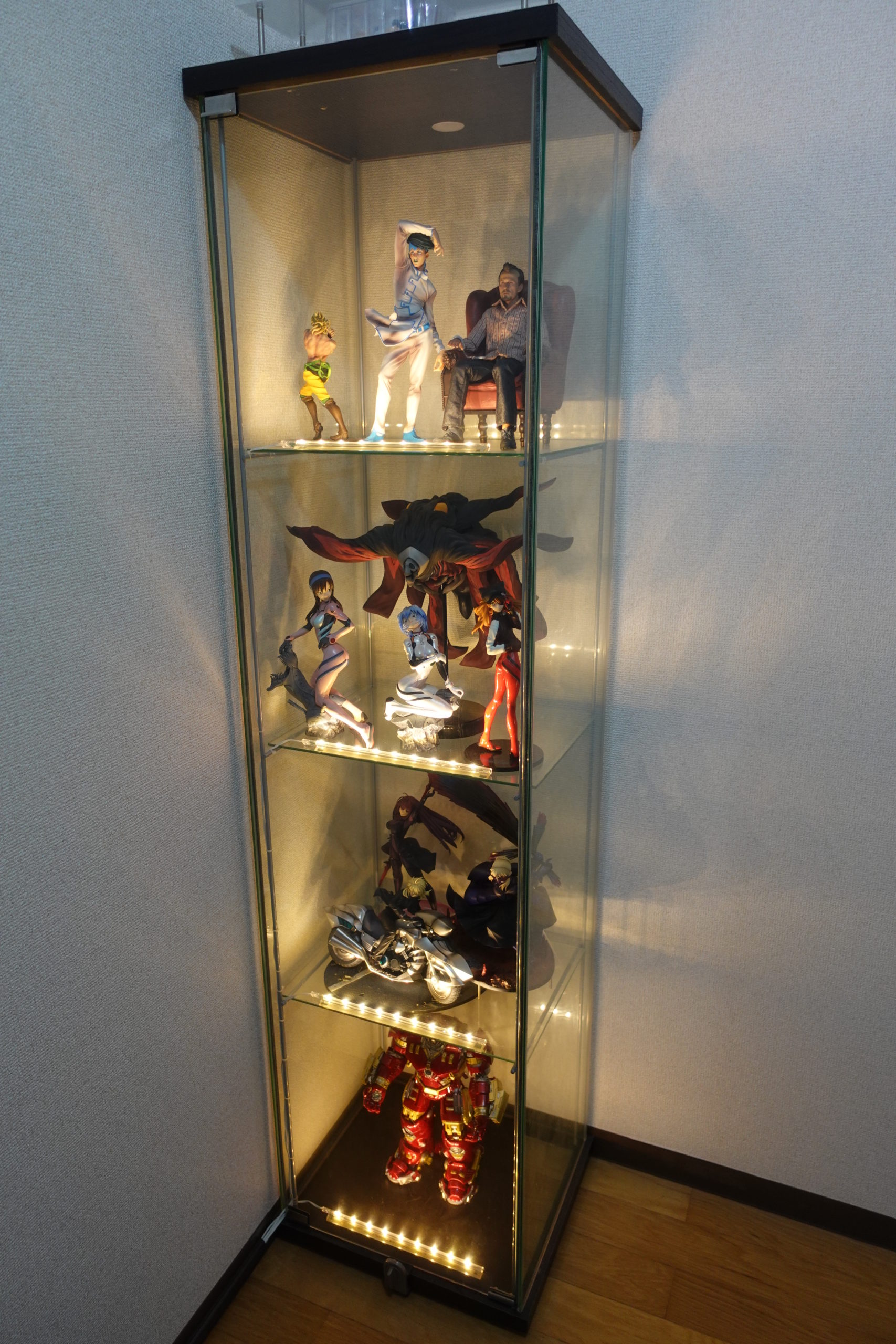 ファッション 送料無料☆IKEAコレクションケース☆ガラス☆ 43x163 cm