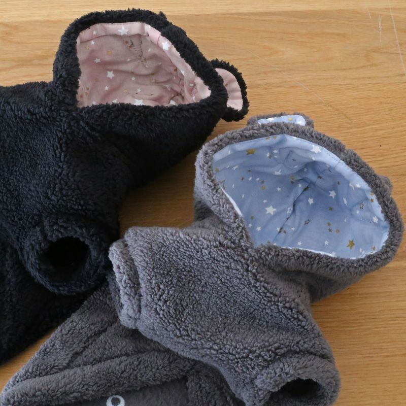 予約限定ウェア]お名前刺繍ボアくまみみパーカー | 犬服通販ドッグピース