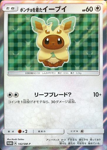 ポンチョを着たイーブイ リーフィアプロモ ポンチョを着たイーブイ