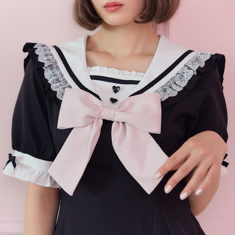 セーラーレースリボンセットアップ – レディースファッション通販の夢