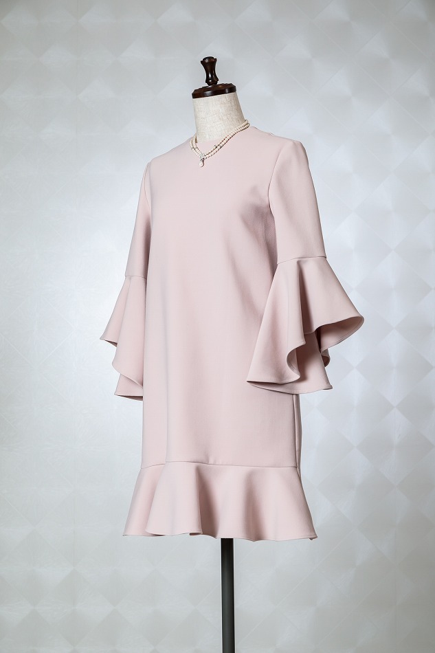 YOKOCHAN ヨーコチャン ピンクフリル（長袖）ドレス | 結婚式