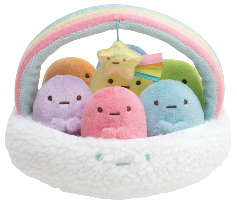 すみっコぐらし 7周年シーンぬいぐるみ タピオカ7種 カラフルな「た