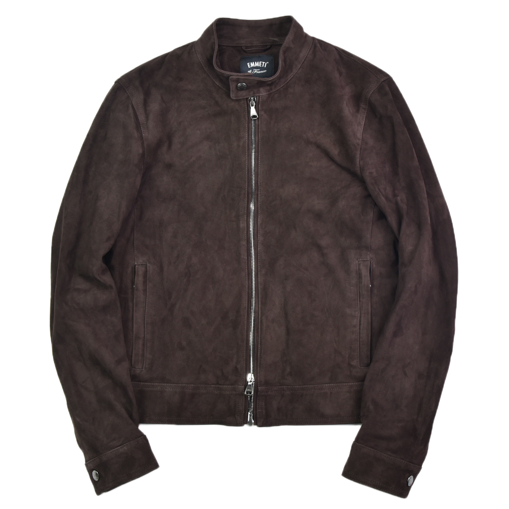 EMMETI JURI ゴートスキンスエード ライダースジャケット 46